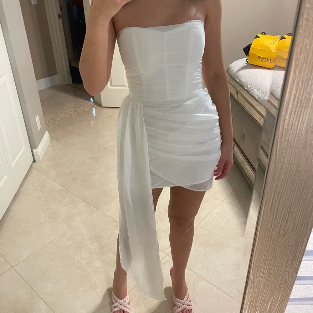 White mini dress from Meshki size XS